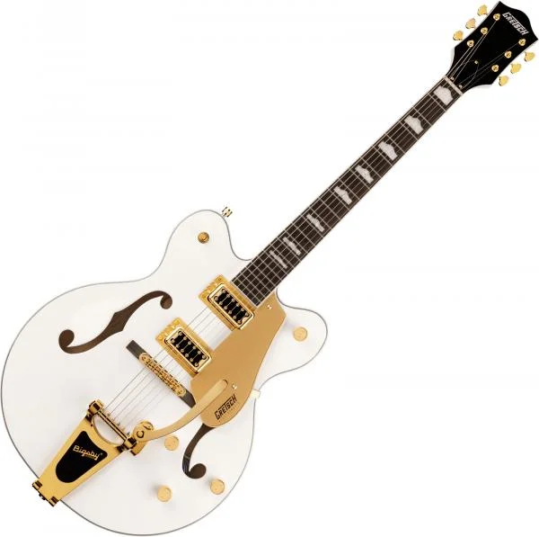 Certifié Gretsch G5422TG Electromatic Classic Hollow Body Double-Cut with Bigsby And Gold Hardware - snowcrest white