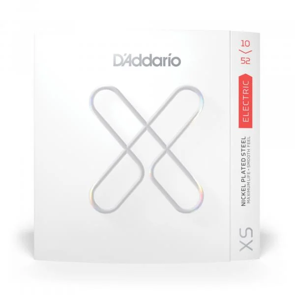 Usine Directe D‘addario Cordes XS Nickel avec revêtement pour guitare électrique, 10-52 Light Top Heavy Bottom - jeu de 6 cordes