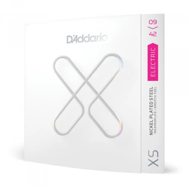 Vente Flash D‘addario Cordes XS Nickel avec revêtement pour guitare électrique, 09-42 Super Light - jeu de 6 cordes