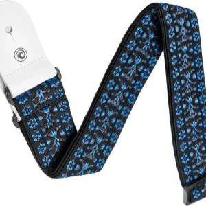 Soldes D‘addario 50G05 Woven Polypropylene Rock Guitar Strap - Hootenanny Blue/Black