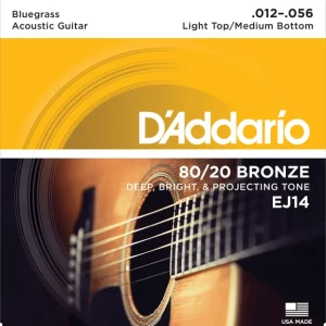 Nouveauté D‘addario 80/20 Bronze Bluegrass 12-56 - jeu de 6 cordes
