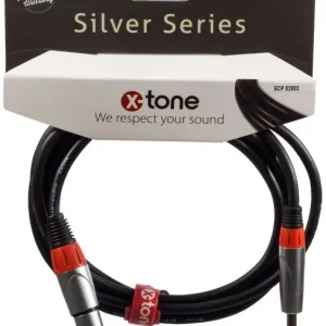 X-tone X2003-1,5M - Jack(M) 6,35 TRS / XLR(F) SILVER SERIES Solde