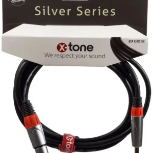 X-tone X2003-3M - Jack(M) 6,35 TRS / XLR(F) SILVER SERIES Réduction