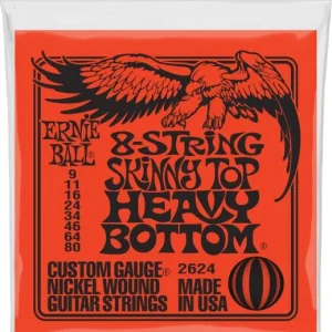 Bon Marché Ernie ball P02624 Electric Guitar 8-String Set STHB Slinky Nickel Wound 9-80 - jeu de 8 cordes