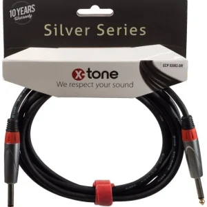 X-tone X2002-3M - Jack(M) 6,35 mono / Jack(M) 6,35 mono SILVER SERIES Pas Cher