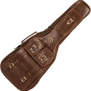 X-tone 2035 Deluxe Leather Electric Guitar Bag - Brown Achetez Aujourd'hui