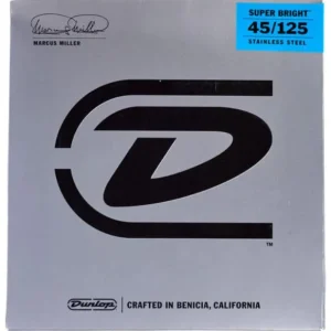 Jim dunlop Marcus Miller DBMMS45125 5-String Super Bright Electric Bass Strings 45-125 - jeu de 5 cordes Meilleure Vente