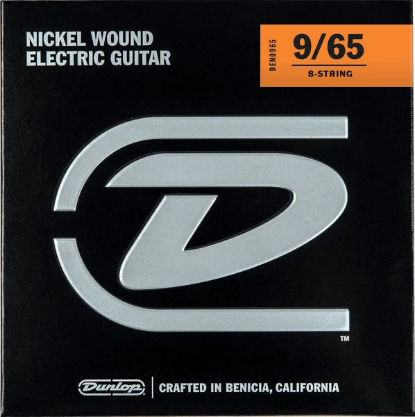 Petit Prix Jim dunlop DEN0965 8-String Performance+ Nickel Wound Electric Guitar Strings 9-65 - jeu de 8 cordes