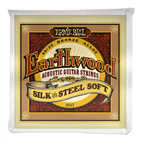 Satisfait Ou Remboursé Ernie ball Folk (6) 2045 Earthwood Silk & Steel 011-052 - jeu de 6 cordes