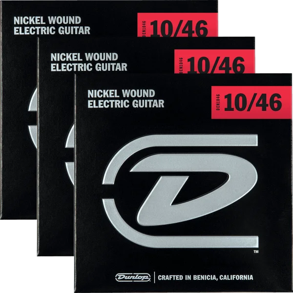 Expédition Rapide Jim dunlop Pack de 3 jeux Medium 10-46 - jeu de 6 cordes