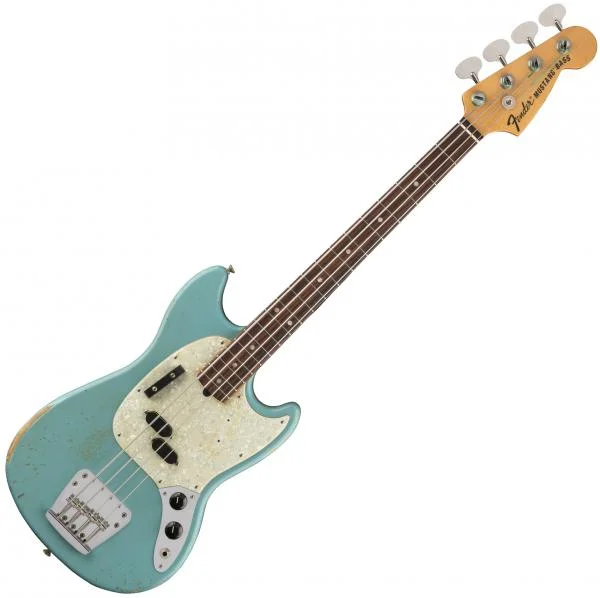 Fender Justin Meldal-Johnsen JMJ Road Worn Mustang Bass (MEX, RW) - faded daphne blue Offre Limitée