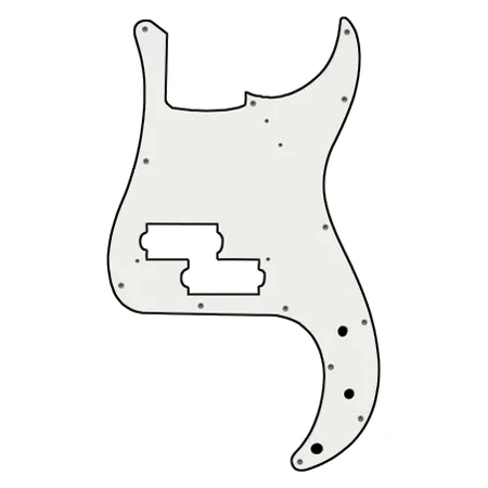 Affaire À Saisir Yellow parts EZ1106W Precision Bass Pickguard white