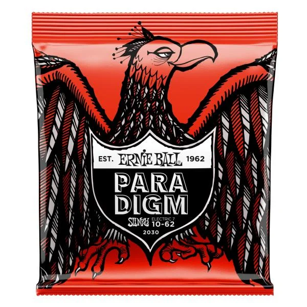 Ernie ball P02030 7-String Paradigm STHB Slinky Electric Guitar Strings 10-62 - jeu de 7 cordes Populaire