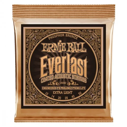 Usine Directe Ernie ball Folk (6) 3150 Everlast Coated Phosphor Bronze 10-50 - jeu de 6 cordes