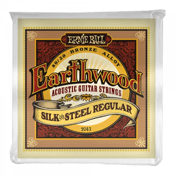 Ernie ball Folk (6) 2043 Earthwood Silk & Steel 13-56 - jeu de 6 cordes Dernière Chance