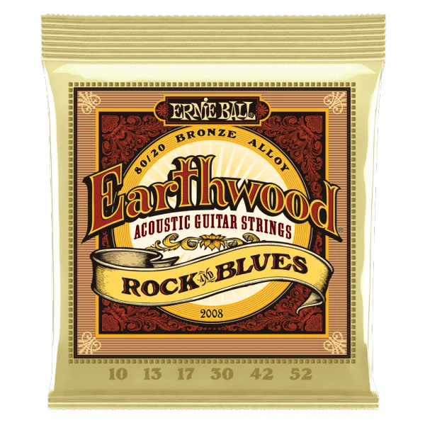 Acheter En Ligne Ernie ball Folk (6) 2008 Earthwood Rock & Blues 10-52 - jeu de 6 cordes