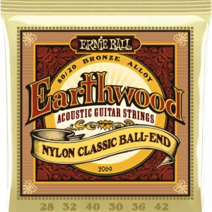 Ernie ball Classic (12) 2069 Earthwood Nylon Ball-End 28-42 - jeu de 12 cordes Achetez Aujourd'hui