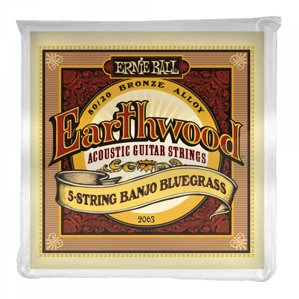 Achat Immédiat Ernie ball Banjo (5) 2063 Earthwood Bluegrass 9-20W - jeu de 6 cordes