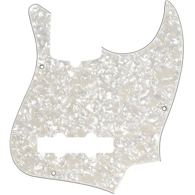 Certifié Fender 10-Hole Contemporary Jazz Bass Pickguards - Aged White Pearloid