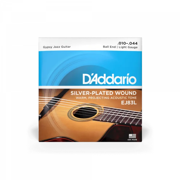 D‘addario EJ83L Acoustic Gipsy Jazz Regular Light Ball End 10-44 - jeu de 6 cordes Pas Cher