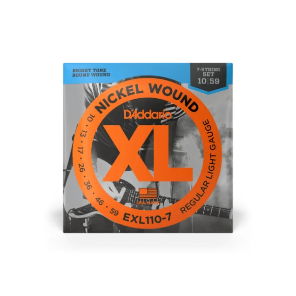 D‘addario EXL110-7 Nickel Wound, 7-String, Regular Light, 10-59 - jeu de 7 cordes Dernière Chance
