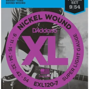 D‘addario EXL120-7 Electric 7-String Super Light 9-54 - jeu de 7 cordes Produit De Marque