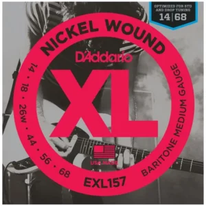 Marque D‘addario EXL157 Nickel Round Wound, Baritone Medium, 14-68 - jeu de 6 cordes