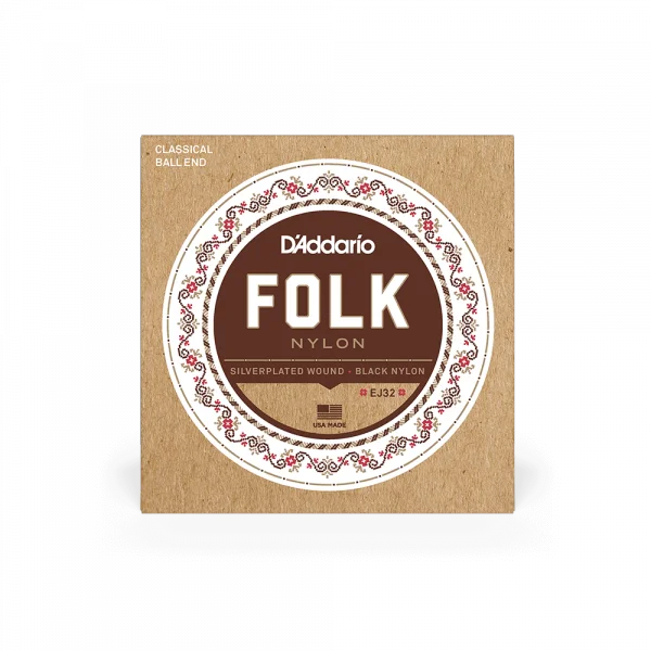 D‘addario EJ32 Folk Nylon (6) Silver Plated Wrap - jeu de 6 cordes Prix Cassé