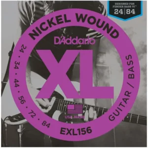 Prix Réduit D‘addario EXL156 Nickel Round Wound, Fender Bass VI, 24-84 - jeu de 6 cordes
