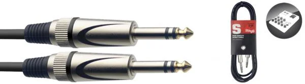 Stagg SAC6PS Deluxe jack/jack stereo - 6m Paiement Sécurisé