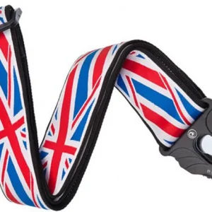 Offre Limitée D‘addario Lock Guitar Strap Union Jack