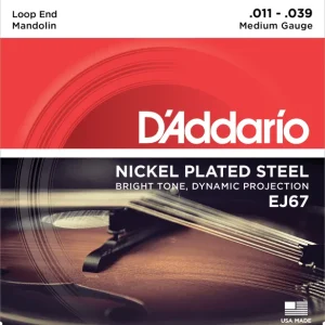 D‘addario EJ67 Mandoline Light 11 - 39 - jeu de 6 cordes Paiement Sécurisé