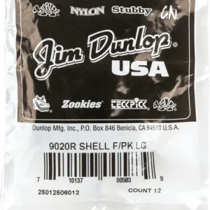 Dernière Chance Jim dunlop 9020 FINGERPICK PLASTIC DOIGT LARGE SHELL PACK DE 12