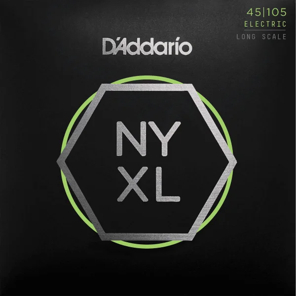 Certifié D‘addario NYXL45105 Nickel Wound Electric Bass Long Scale 45-105 - jeu de 4 cordes