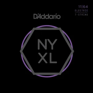 Nouveauté D‘addario NYXL1164 7-String Nickel Wound Electric Guitar Strings 11-64 - jeu de 7 cordes
