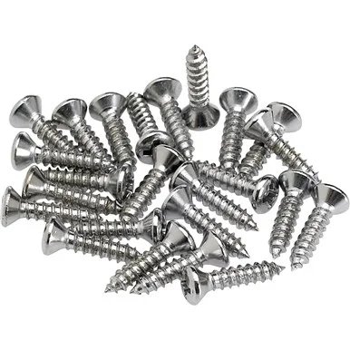 Fender Pickguard - Control Plate Mounting Screws (24) Chrome Expédié Aujourd'hui