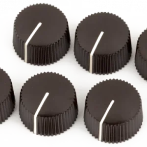 Fender Pure Vintage Radio Amplifier Knobs (6) - Dark Brown Bon Marché