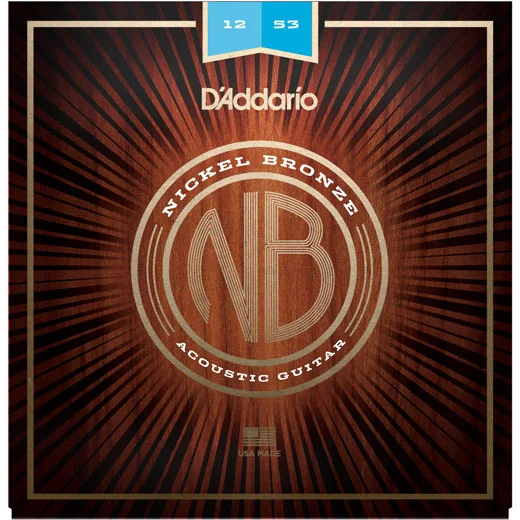 D‘addario NB1253 Acoustic Nickel Bronze Set 12-53 - jeu de 6 cordes Nouvelle Collection