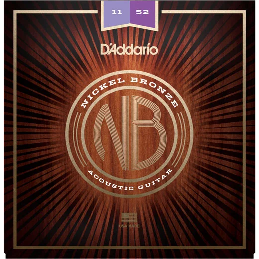 D‘addario NB1152 Acoustic Nickel Bronze Set 11-52 - jeu de 6 cordes Expédié Aujourd'hui