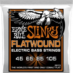 Ernie ball Bass (4) 2813 Slinky Flatwound 45-105 - jeu de 4 cordes Promotion