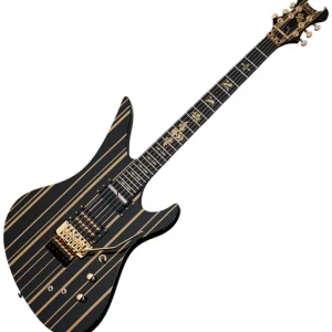 Schecter Synyster Custom-S - black w/ gold stripes Jusqu'à Épuisement Des Stocks