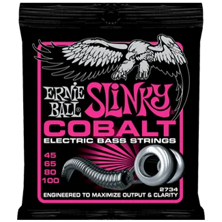 Pas Cher Ernie ball Bass (4) 2734 Slinky Cobalt 45-100 - jeu de 4 cordes