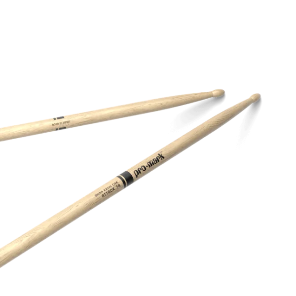 Pro mark Classic Attack 7A Shira Kashi Oak Drumstick, Oval Wood Tip Haute Qualité