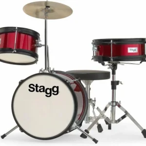 Expédié Aujourd'hui Stagg TIM JR3/12 RD - 3 fûts - rouge