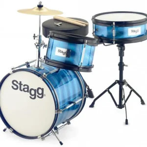 Expédition Rapide Stagg Batterie Junior 3/12BL - 3 fûts - bleu