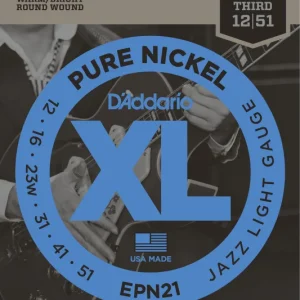 D‘addario EPN21 XL Pure Nickel - Jazz Light - 012-051 - jeu de 6 cordes Achat Immédiat