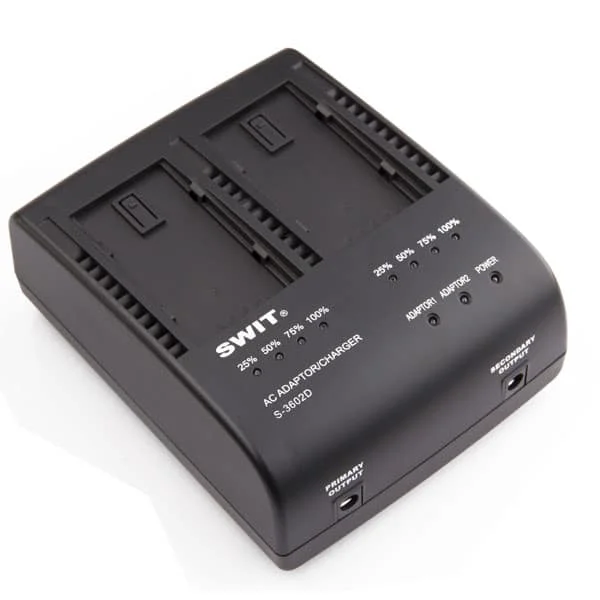 SWIT S-3602D – 2-way charger for Panasonic VBD/VBR/CGA batteries Prix Choc