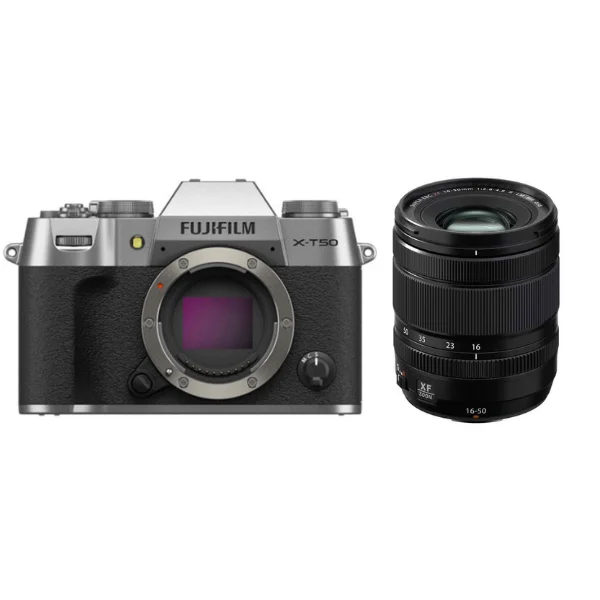 Fujifilm X-T50 with XF 16-50mm f/2.8-4.8 (Silver) – Camera Prix Réduit