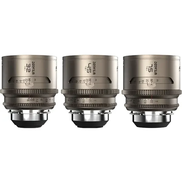 DZOFILM Arcana Prime Kit 32/45/75mm T2.1 1.5X PL (Metric) – Cinema Lens Kit Retour Gratuit