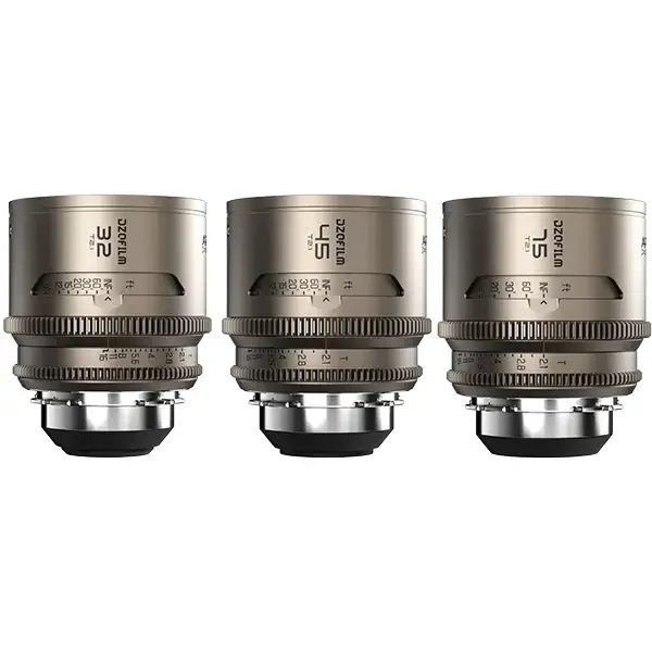 Seulement Aujourd'hui DZOFILM Arcana Prime Kit 32/45/75mm T2.1 1.5X PL (Imperial) – Cinema Lens Kit
